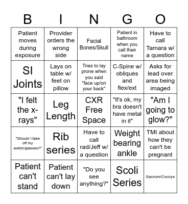 Tech Week BINGO Card