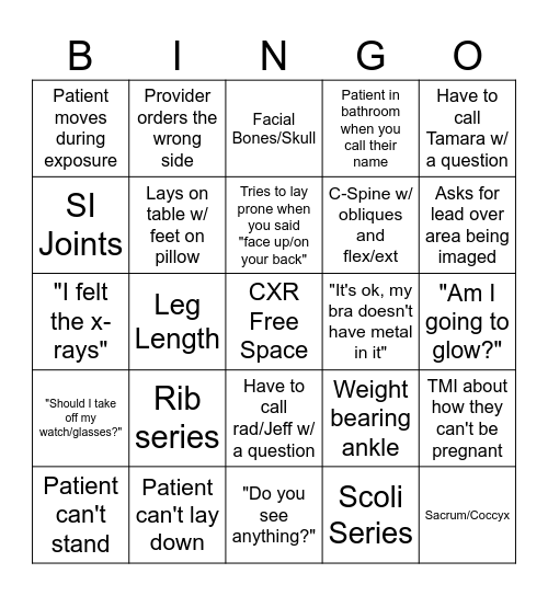 Tech Week BINGO Card