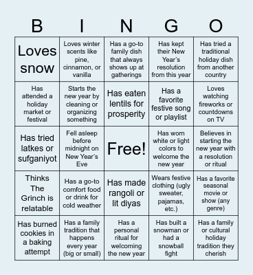 Find Somebody Who? Bingo Card