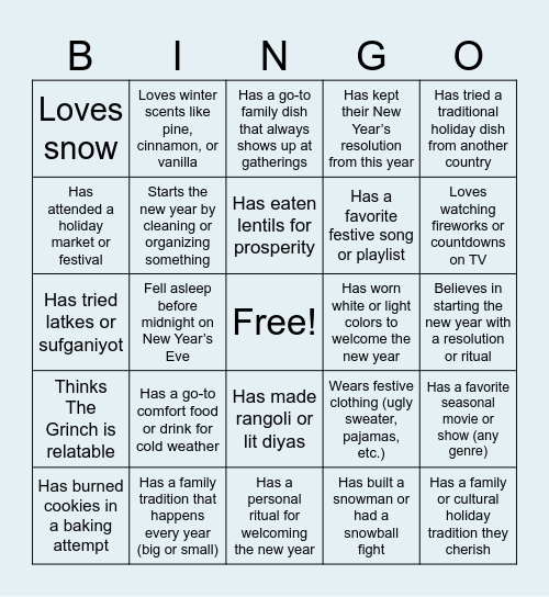 Find Somebody Who? Bingo Card