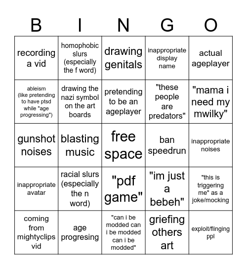troll bingo Card