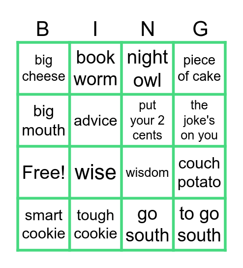 October review Bingo Card