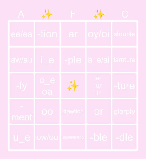 amelie’s amazing 💅 Bingo Card