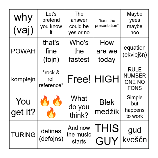 BINGO Card