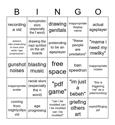 troll bingo Card