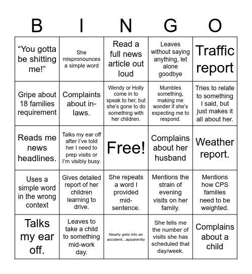 Week of 11/3/2025 Bingo Card