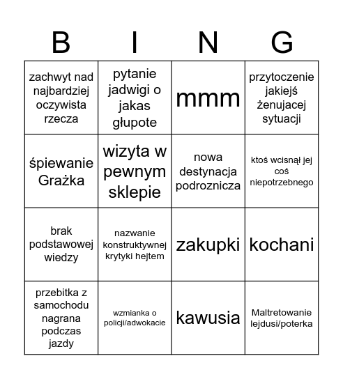 makówkamusic Bingo Card