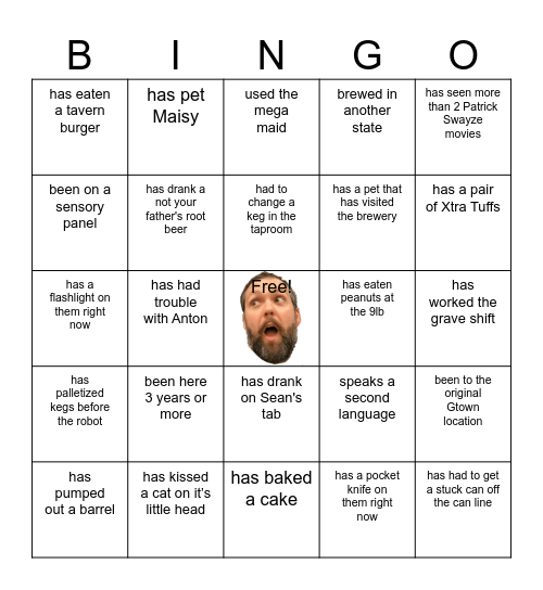 Georgetown Bingo Card