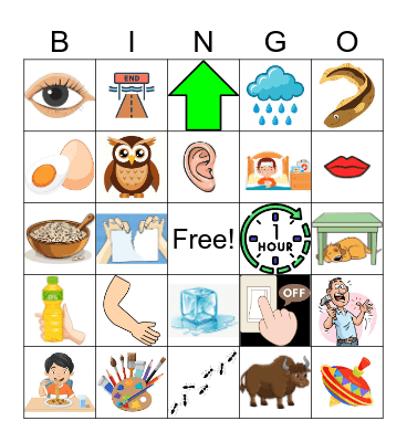 Initial Sound Deletion Bingo Card