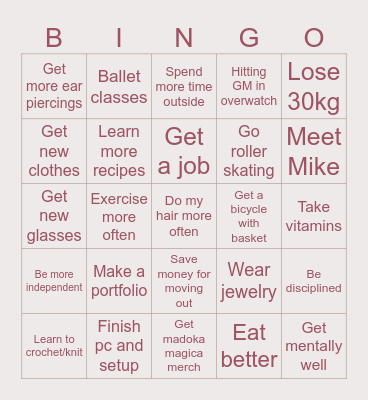 New years ! Bingo Card