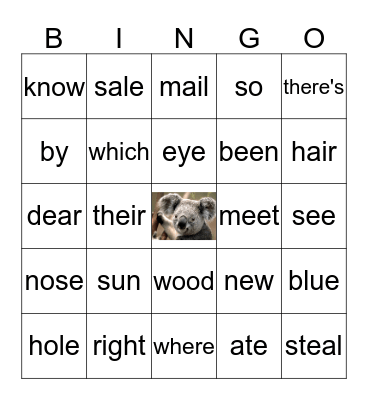 pronunciation quiz - I variant Bingo Card