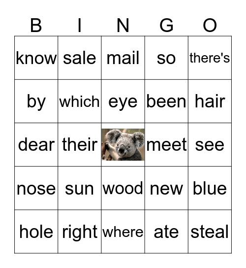 pronunciation quiz - I variant Bingo Card