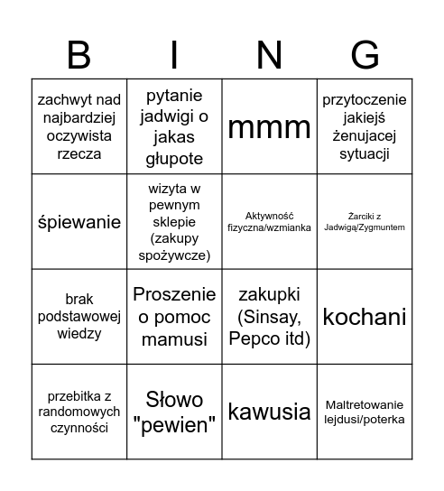 makówkamusic Bingo Card