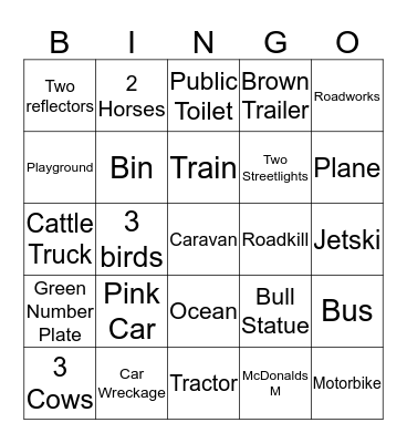 Gold Coast Holiday Bingo Card