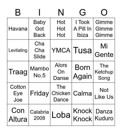 GREENGOS Bingo Card