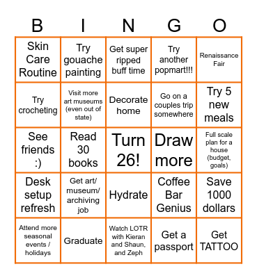 Bee's Bingo Card Bingo Card