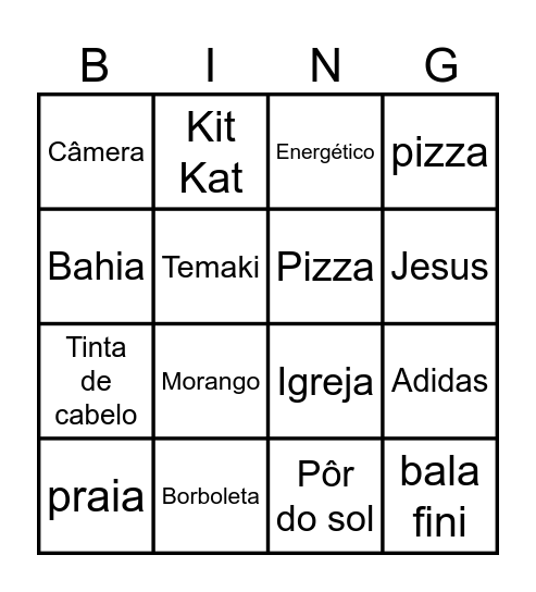 Estilo Faella Bingo Card