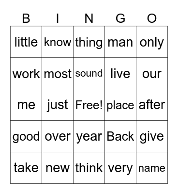 Daxtons Bingo Card