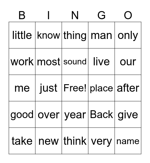 Daxtons Bingo Card