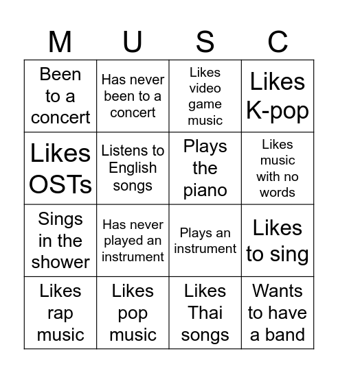 Find someone who... Bingo Card