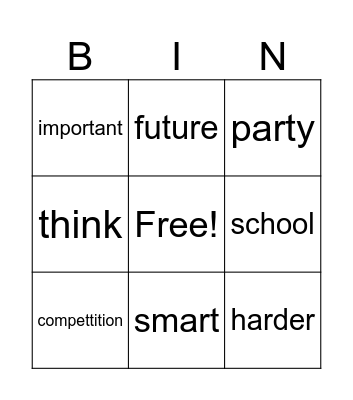 Noun clause with "that" Bingo Card