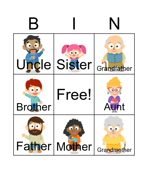 Family Bingo Card