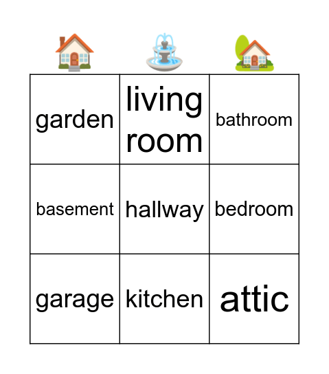 house and home Bingo Card