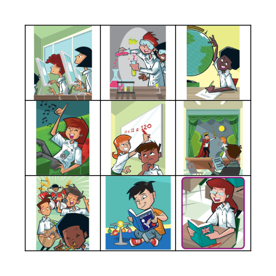 School subjects & activities 2° Bingo Card