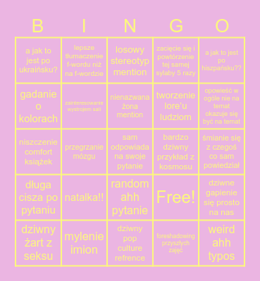 PRZEMYSŁAW Bingo Card