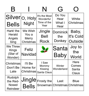 Christmas Music Errrrry-day! Bingo Card