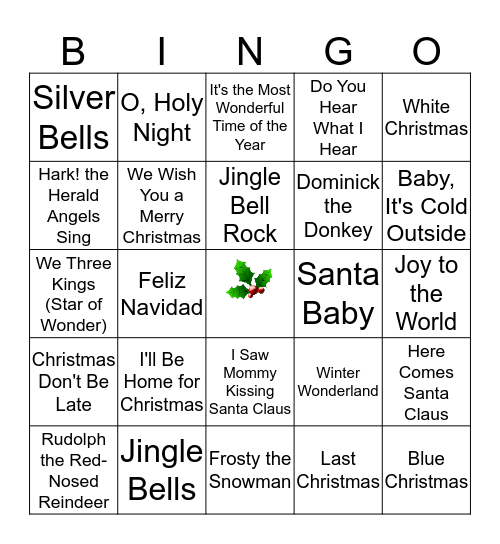 Christmas Music Errrrry-day! Bingo Card