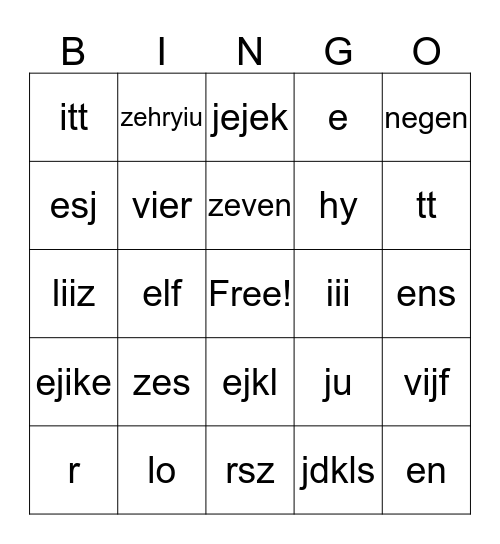 boekhouden  Bingo Card