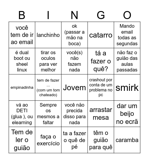 Pratica Adrego Bingo Card