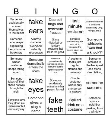HALLOWEEN Bingo Card