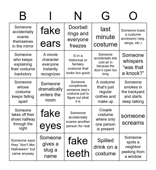 HALLOWEEN Bingo Card