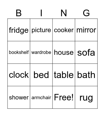 House  Bingo Card