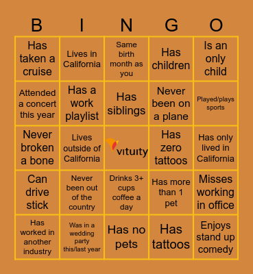 Medical Staff Services Awareness Week Bingo Card