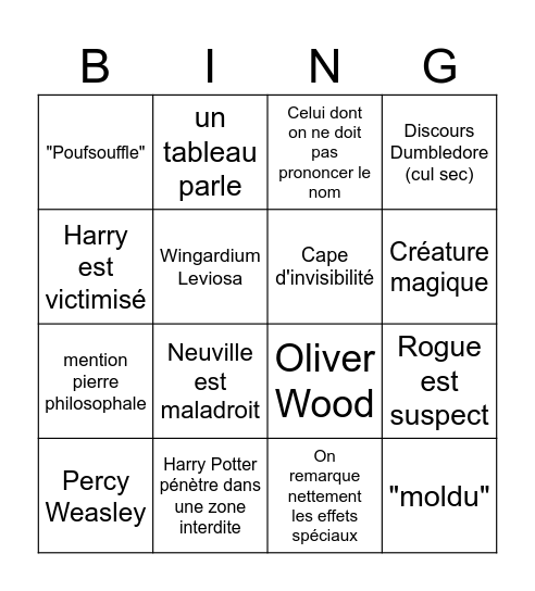 TEAM POUFSOUFFLE Bingo Card