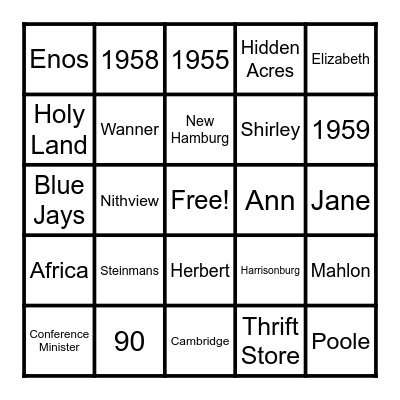 All About Herb Bingo Card