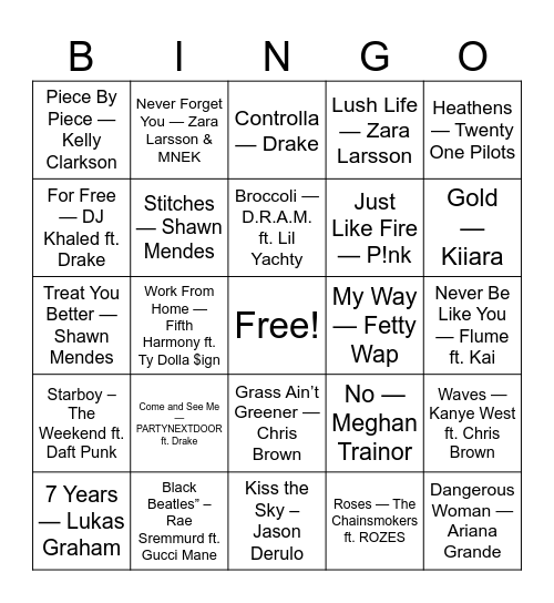 Summer 16 Bingo 2025 Bingo Card