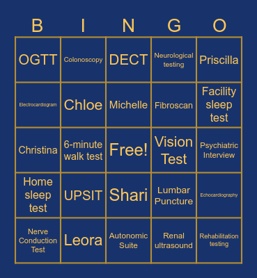 RECOVER Bingo Card