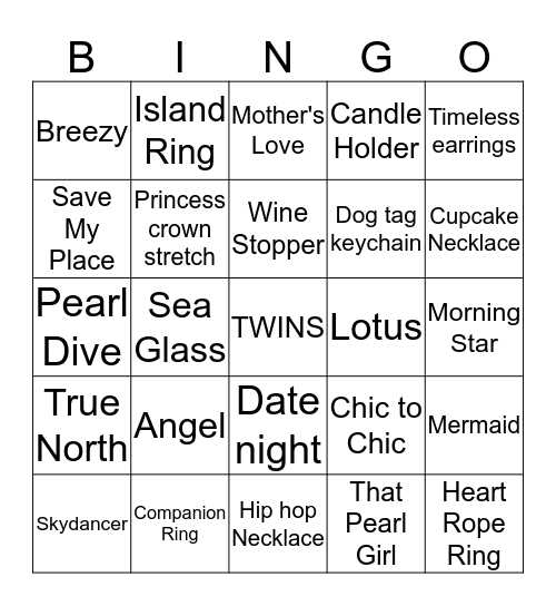 ⚫️⚪️❤️ Lydia's I GOT PEARLS bingo board ❤️⚪️⚫️ Bingo Card