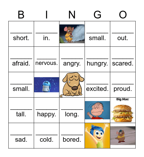 "To be" Bingo Card