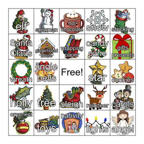 Christmas Bingo Card