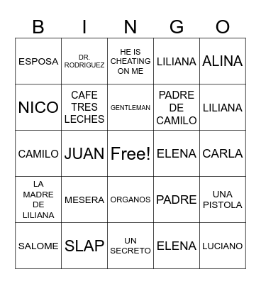 LAS APARIENCIAS ENGANAN Bingo Card