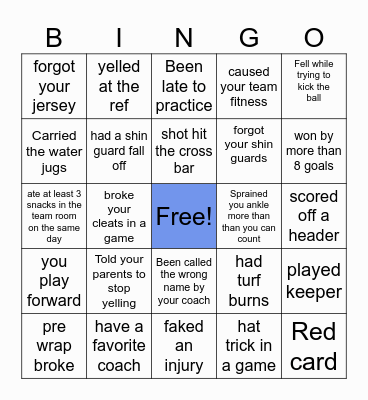 ⚽️SOCCER⚽️ Bingo Card