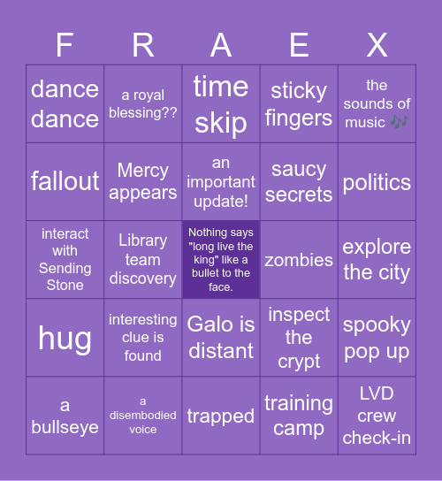 The Return of the King... of Cobalonia Bingo Card