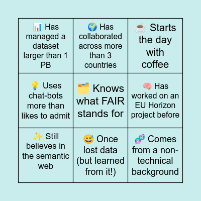 HORIZON EU bingo Card