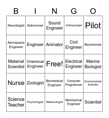 STEM Bingo Card