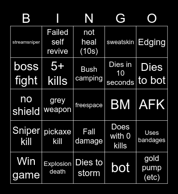 Warzone 2.0 bingo (Credits to: Big Puffer) Bingo Card